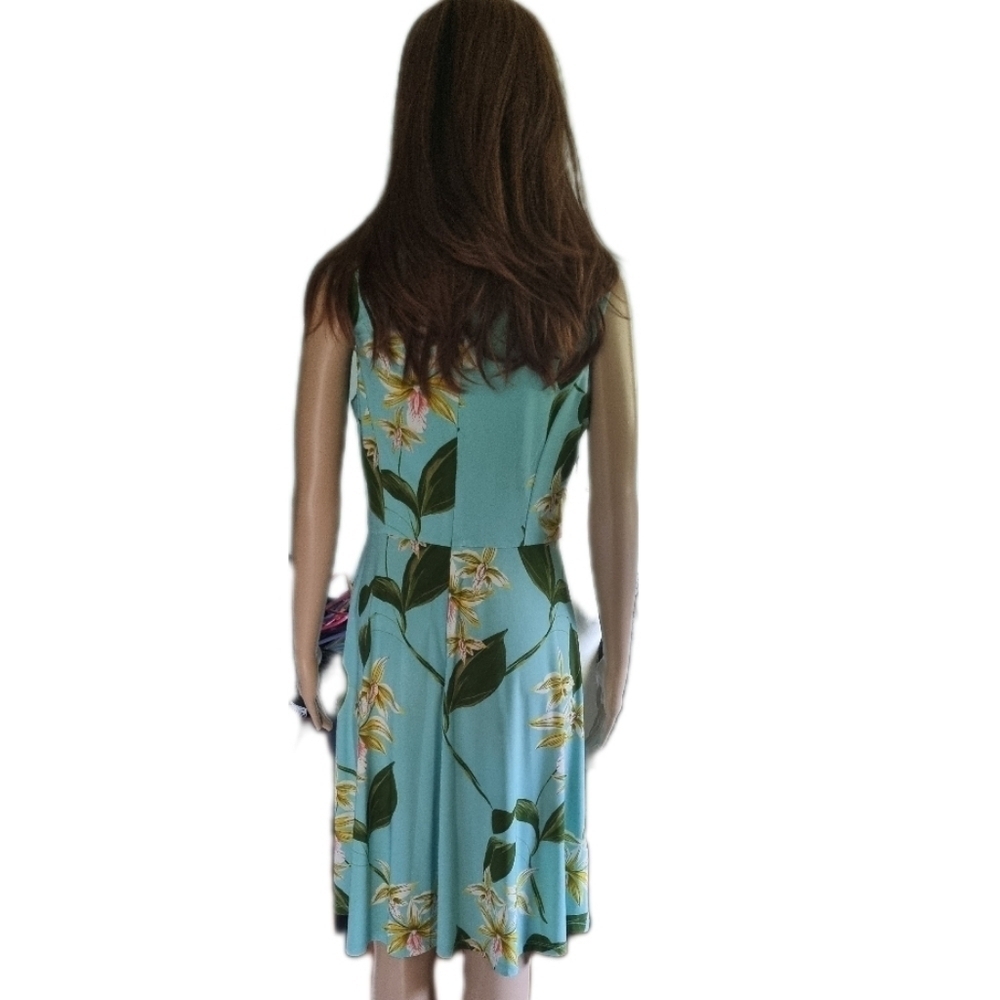 Tommy Hilfiger Floral Tropical sleeveless midi dress Whimisore Romantic Sz 8 - Picture 3 of 8